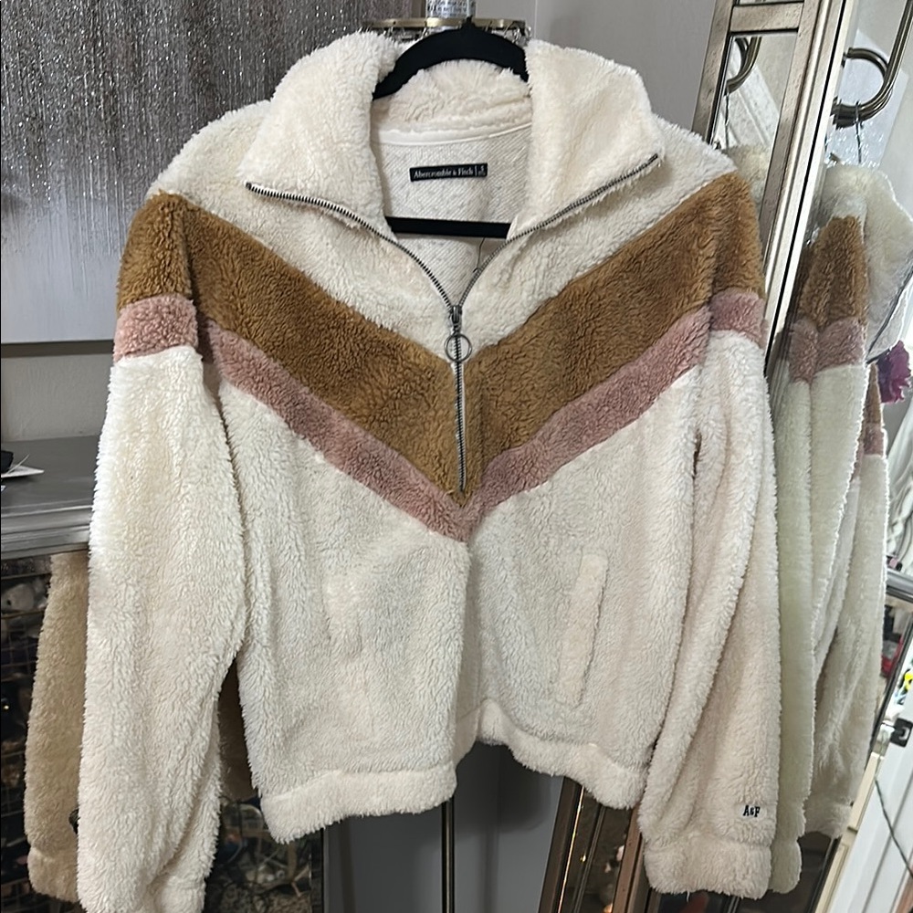 Women's Fuzzy Colorblock Jacket